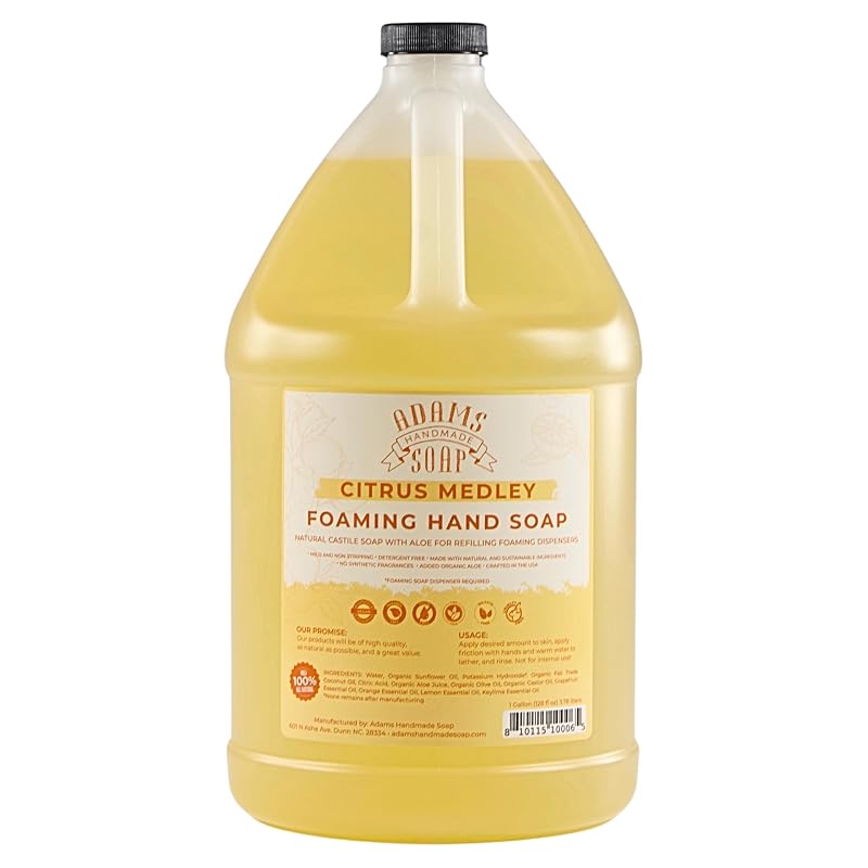 Sabonete líquido espumante Adams Handmade Soap Citrus Medley, 3,78 L