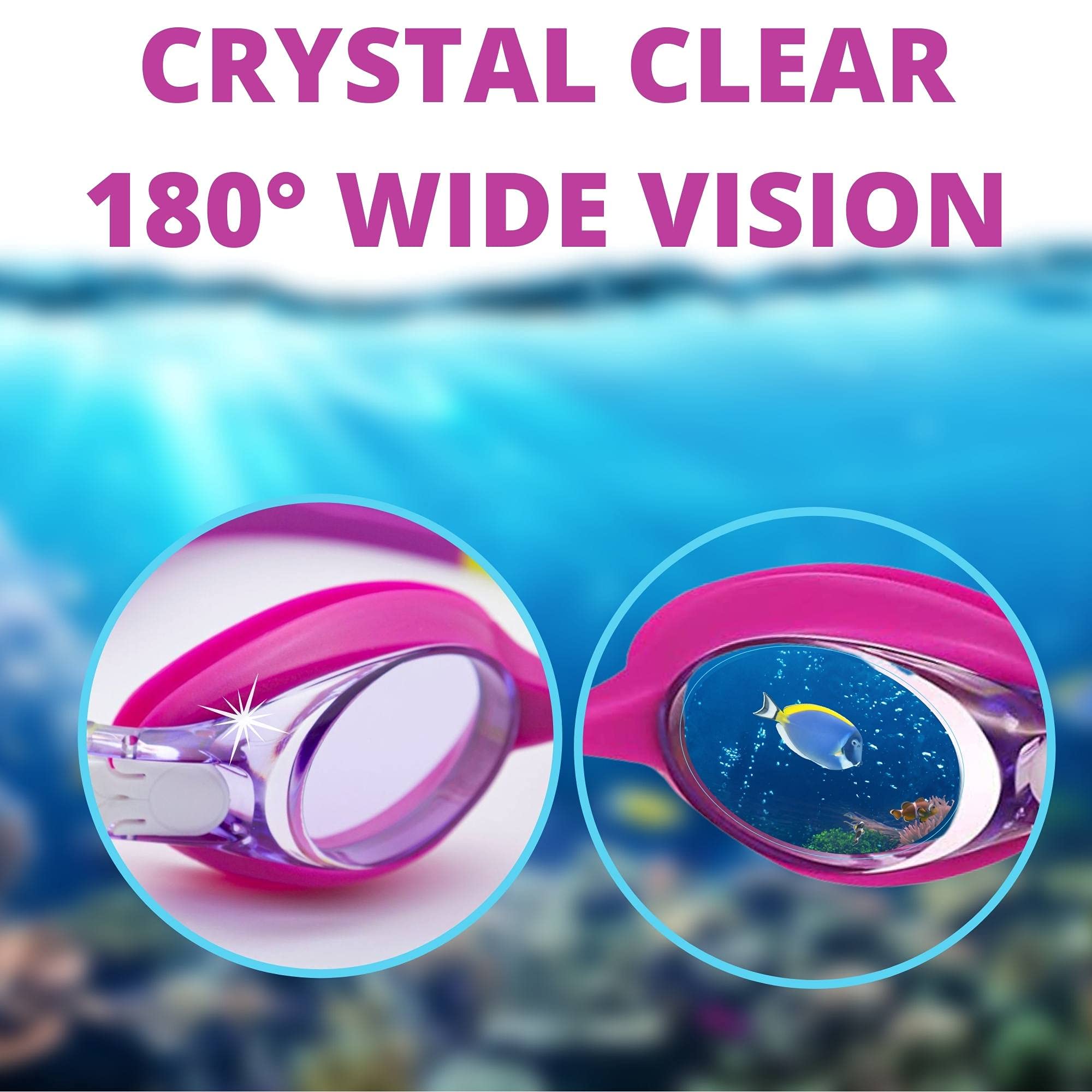 JIMJOOS Swimming Goggles For Kids, Anti Fog, Waterproof, UV Resist Swim Goggles - Image 4