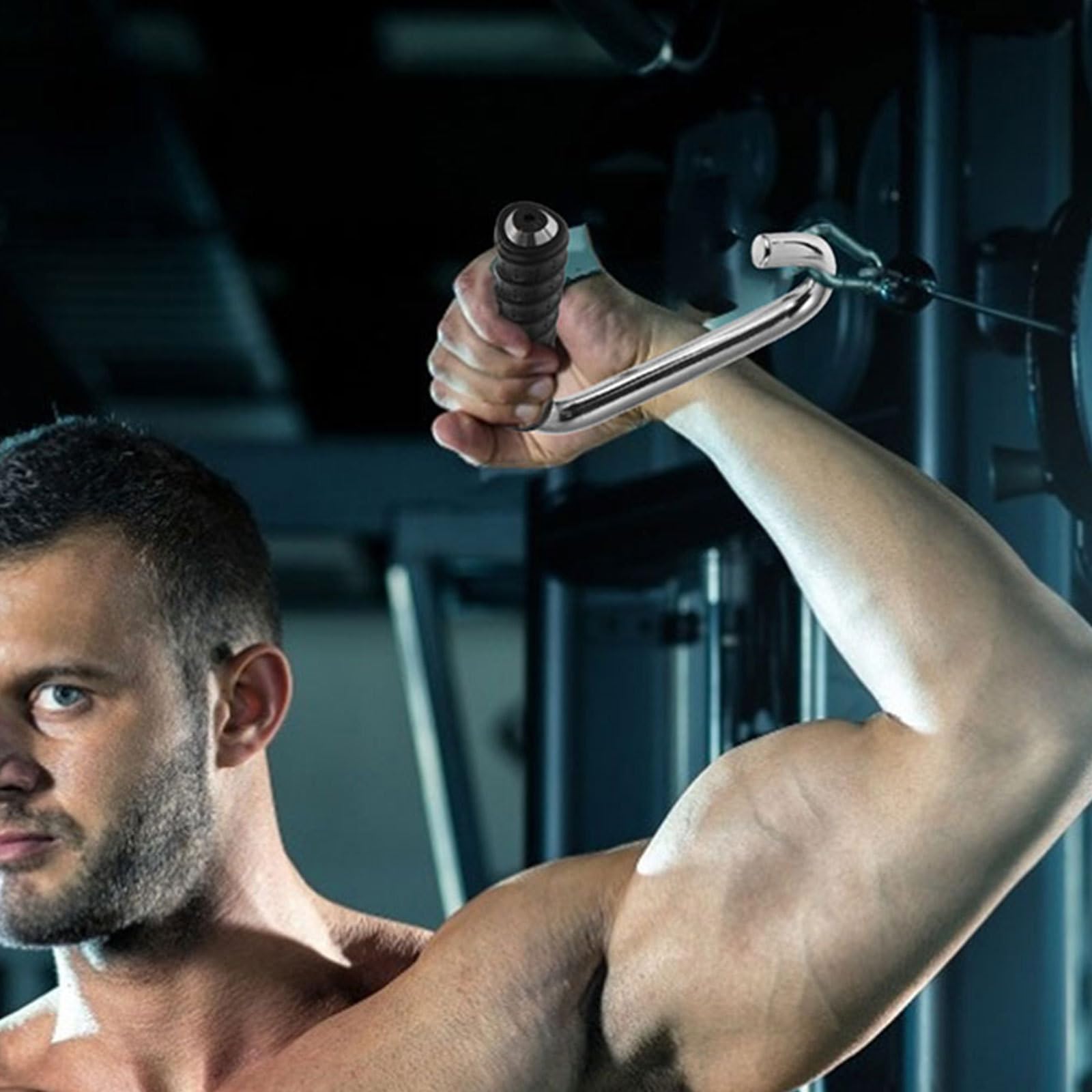 VICASKY Kensui Praktische Trainingsgriffe Fitness Griffe 2 Stück aus Stahl und Tpr für Bizeps und Rückenübungen für Kraftaufbau im Fitnessstudio und Hause