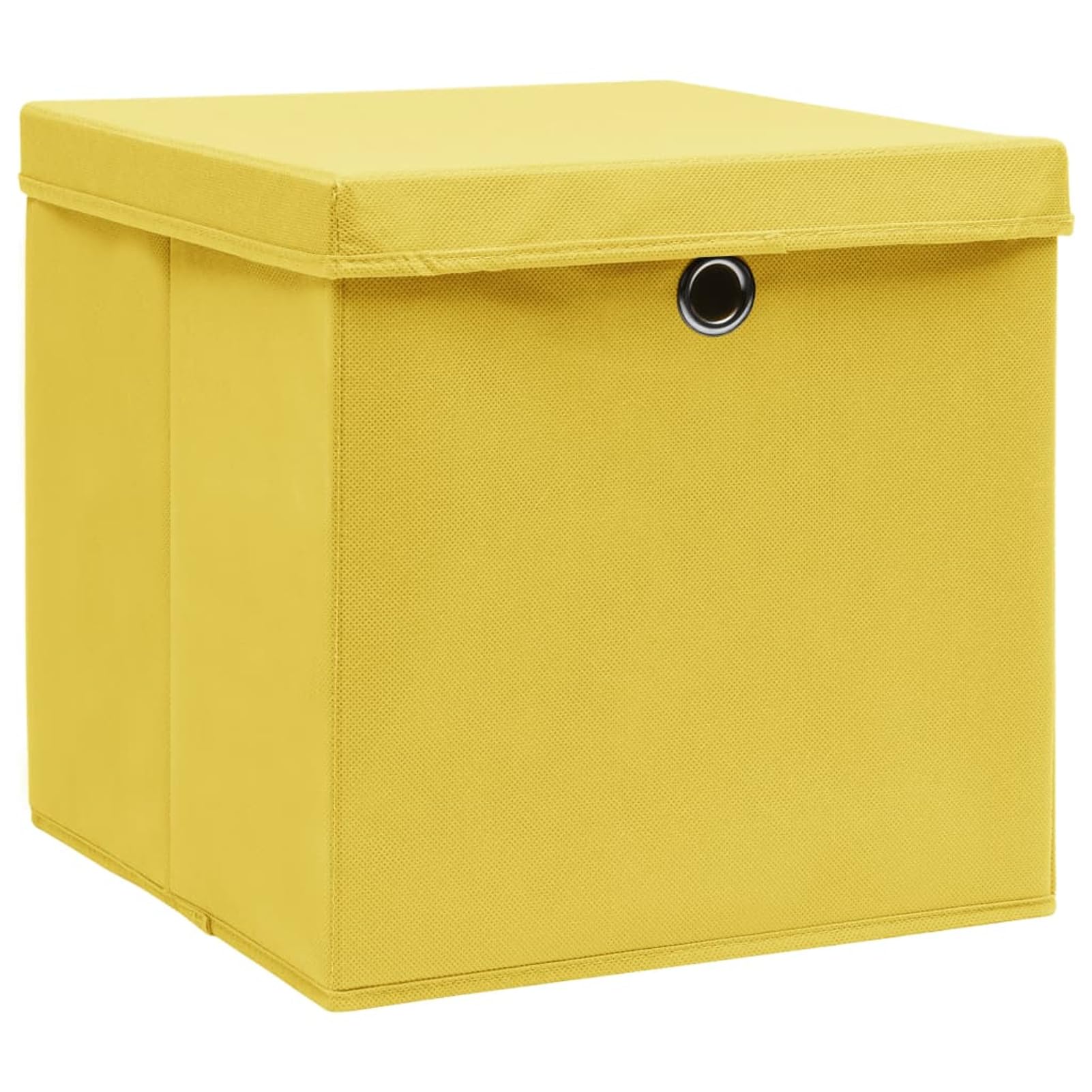 ZEYUAN Aufbewahrungsboxen mit Deckeln 10 STK Spielzeugkiste, Aufbewahrungskiste, Kleideraufbewahrung, Kleideraufbewahrung & Organisation, 28x28x28 cm Gelb