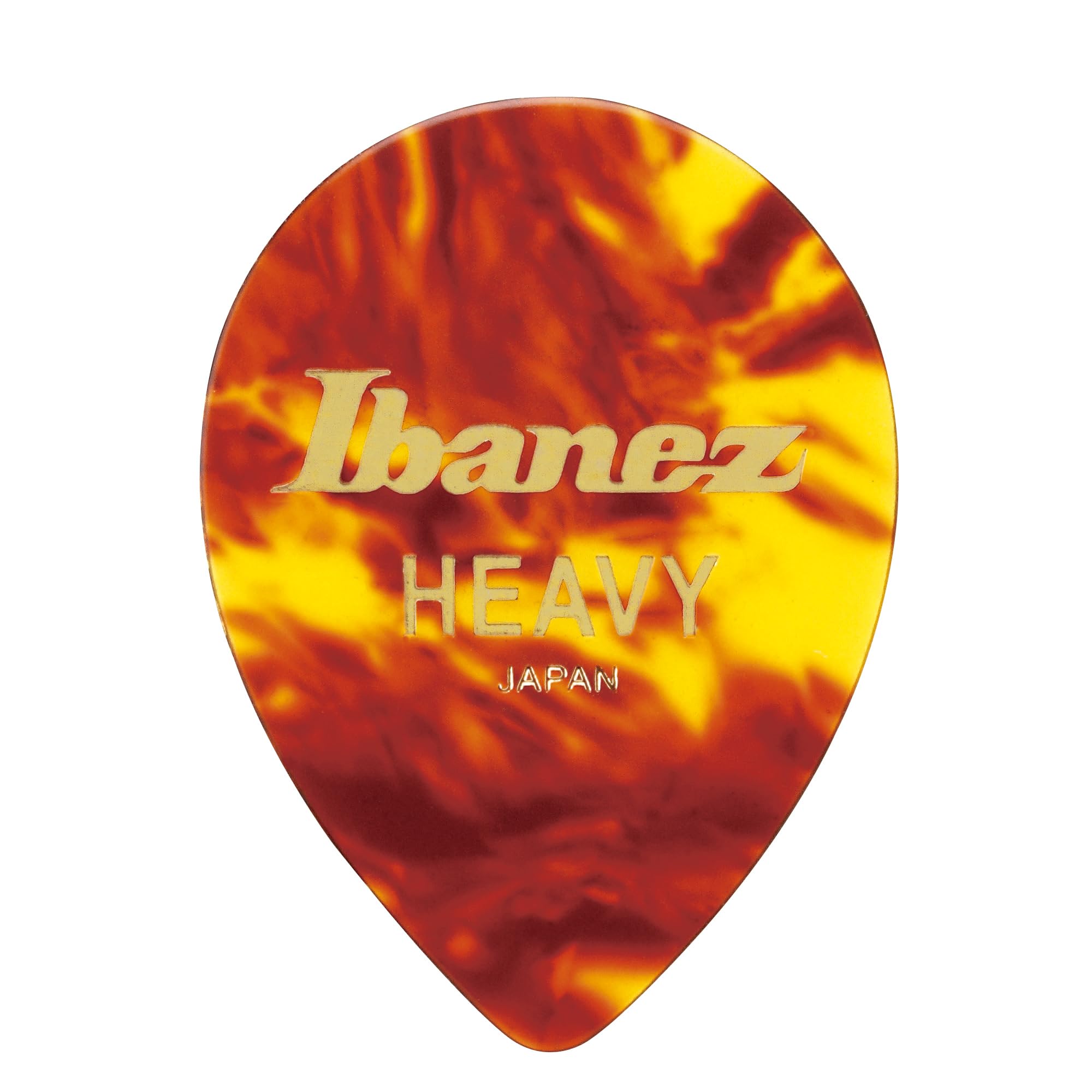 IBANEZ Celluloid Picks Pack of 6 Yellow Brown Marbled - Image 3