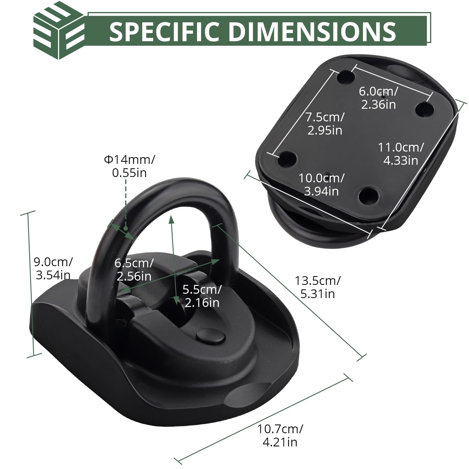 EYPINS Anclaje de suelo para motocicleta con broca, ancla de cadena de pared de acero para bicicletas, cerradura de motocicleta de seguridad premium con 4 pernos para bicicletas, motocicletas y