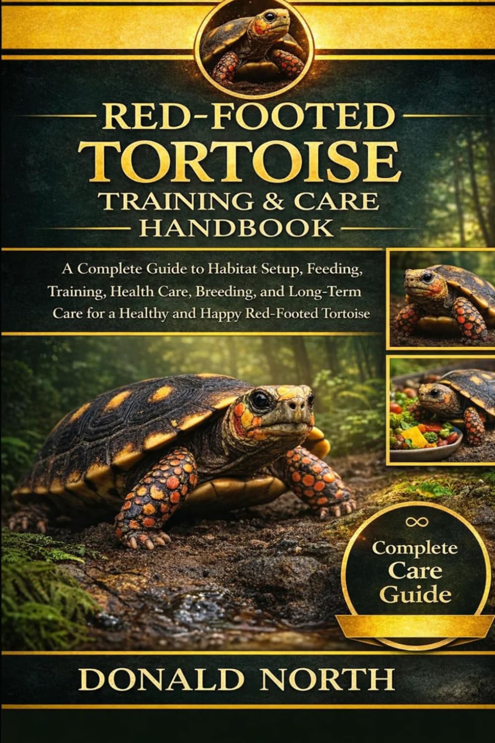 RED-FOOTED TORTOISE TRAINING & CARE HANDBOOK: A Complete Guide to Habitat Setup, Feeding, Training, Health Care, Breeding, and Long-Term Care for a Healthy and Happy Red-Footed Tortoise.