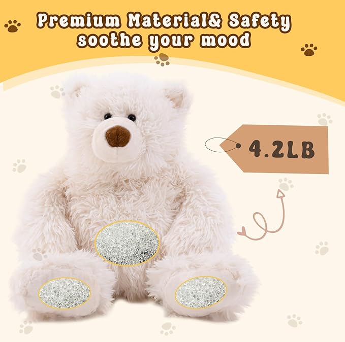 Oso Polar de Peluche con Peso 27in Regalo Navidad miniatura 8