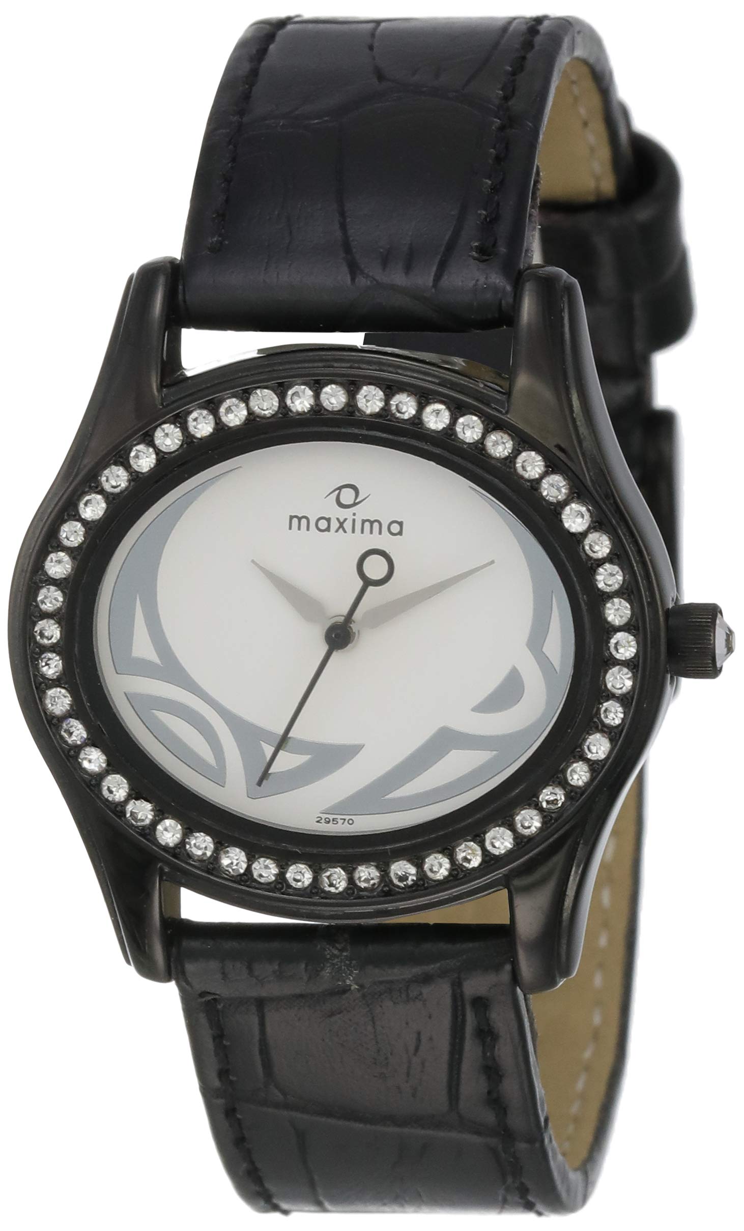 Maxima Leather Analog White Dial Women Watch-29570Lmlb, Silver Band (B00L20HVLS) Amazon Price History, Amazon Price Tracker