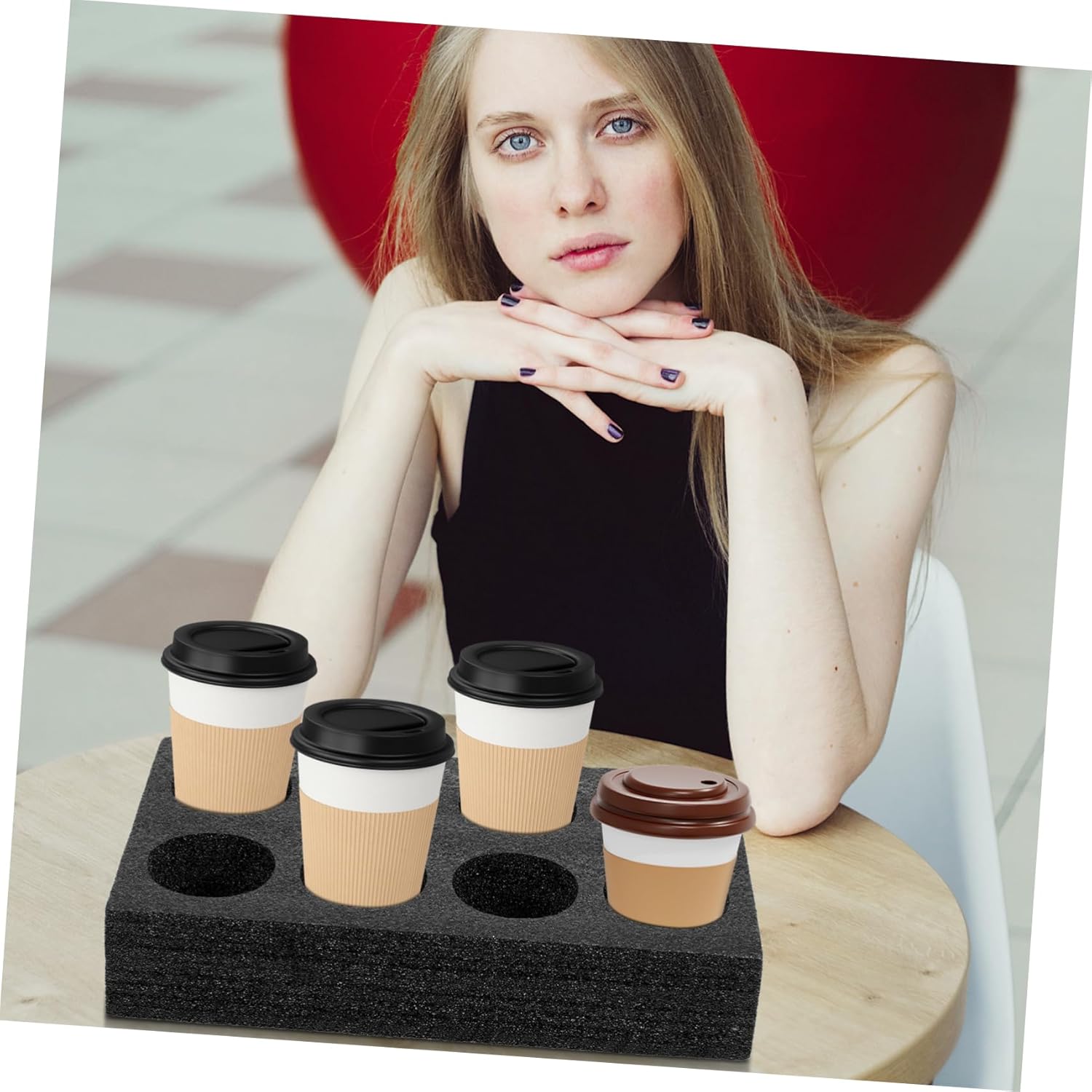 3pcs Multiple Drink Carrier Tray for Takeout Beverages Lightweight Cup Holder for Tea and Cold Drinks for Outdoor Picnics and Events