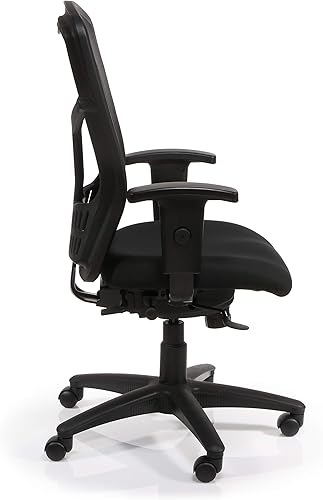 Miniatura 9 de Lorell ErgoMesh - Silla giratoria ejecutiva, respaldo alto, color negro