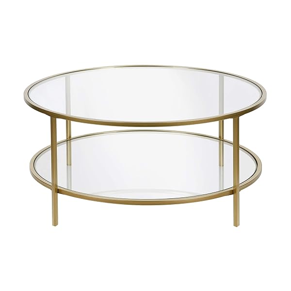 Sleek Glass Coffee Table Ideas That Open Up Your Living Room 30 Gold Round Glass Accent Table