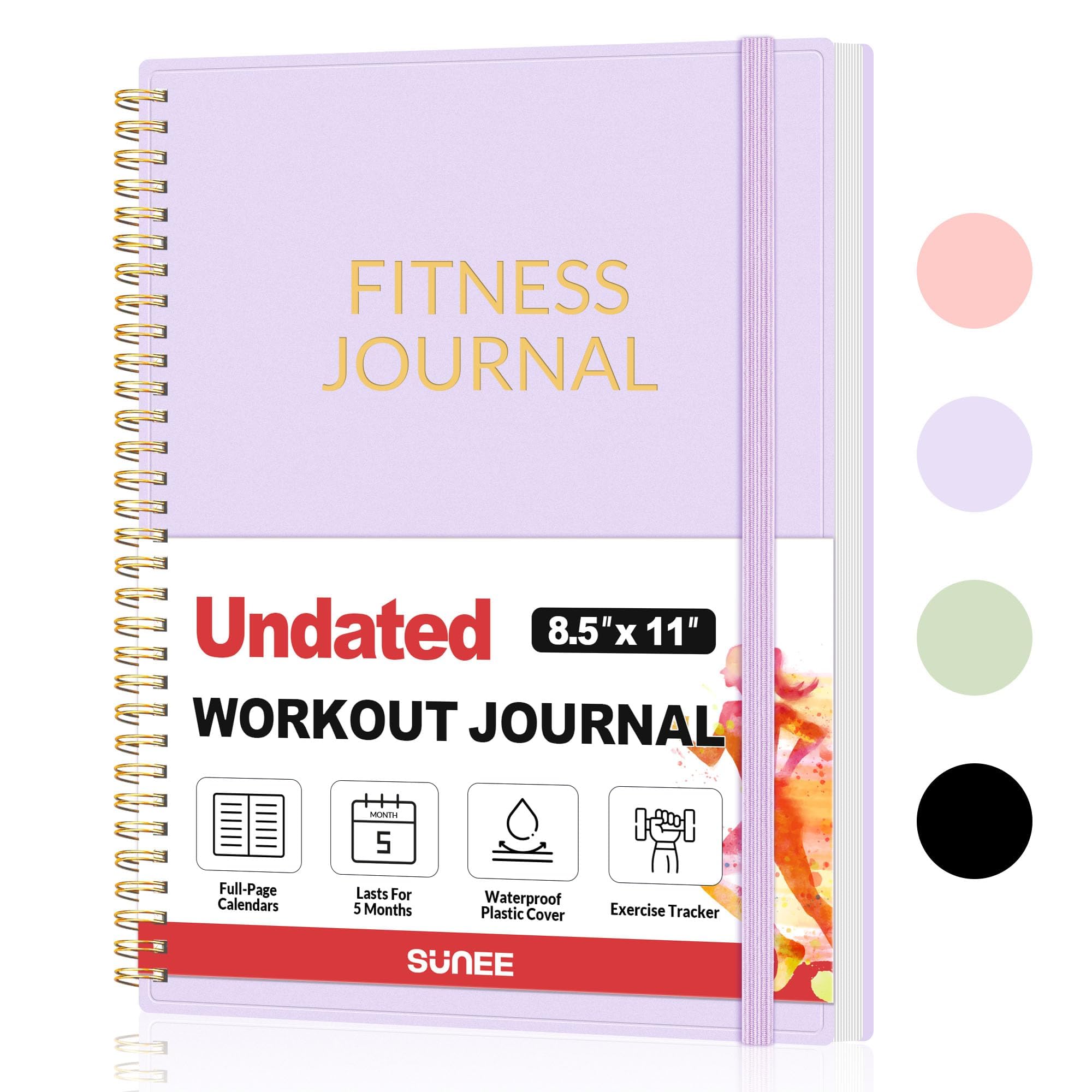 Fitness Journal Workout Planner, A4(8.5" x 11") Workout Journal & Log Book for Men & Women, Undated Fitness Workout Planner for Gym Essentials & Home Workouts, Track Progress & Achieve Goals, Purple-image-16