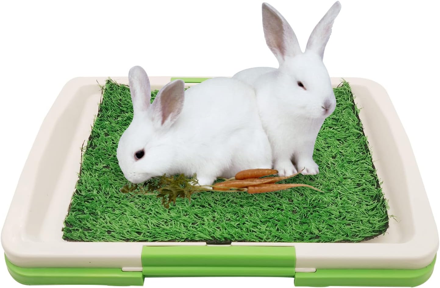 PINVNBY Rabbit Litter Box ,Guinea Pig Litter Pan with Grid