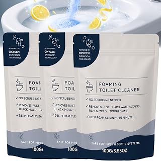 2026 Upgraded Foaming Bathroom Cleaner Powder Toilet cleaning foam Fast Dissolving Daily Toilet Cleaner with Fresh Scent, Fresh Scent Daily Care Powder, Safe for Pipes & Septic Tanks (3pc)
