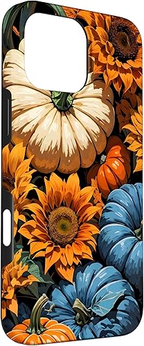 Miniatura 51 de Funda para iPhone 13 Pro Max Bonito arte de calabazas, girasoles y hojas de otoño