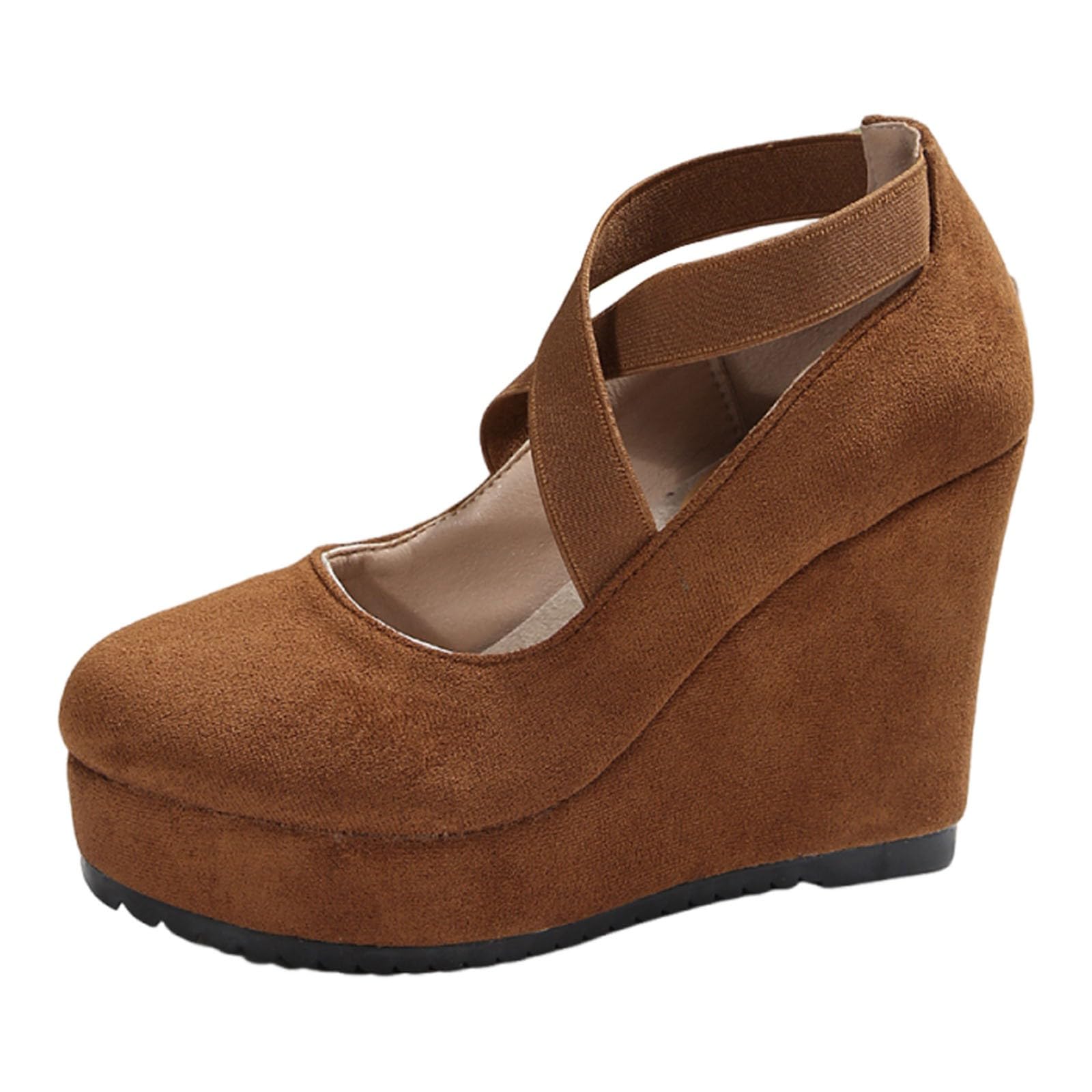 Zapatos sin cordones para mujer, elegantes zapatos casuales para comodidad diaria con diseño sin cordones y tacón para todas las estaciones