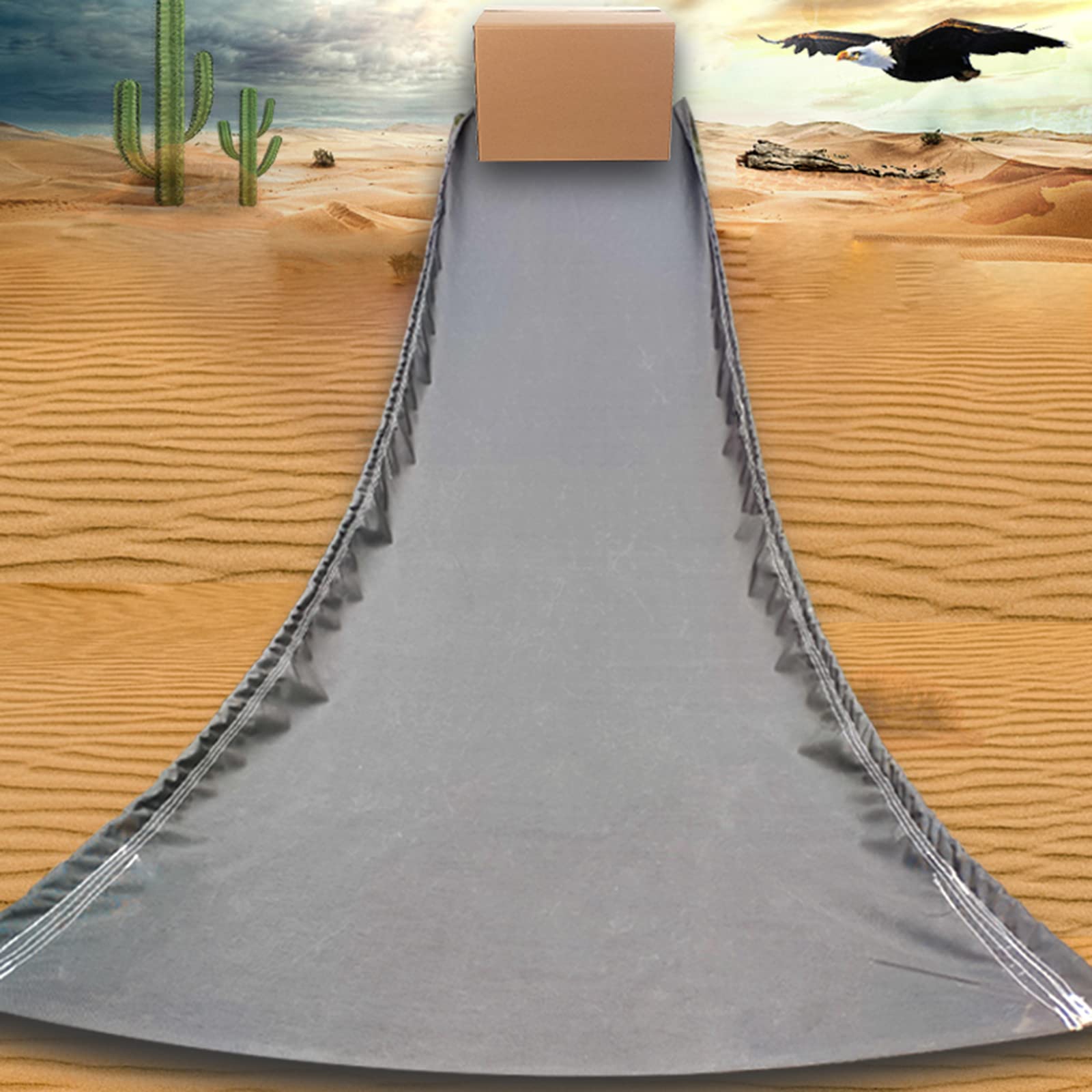 Bande transporteuse en toile robuste 2x8m bâche épaisse grise anti usure déchargement