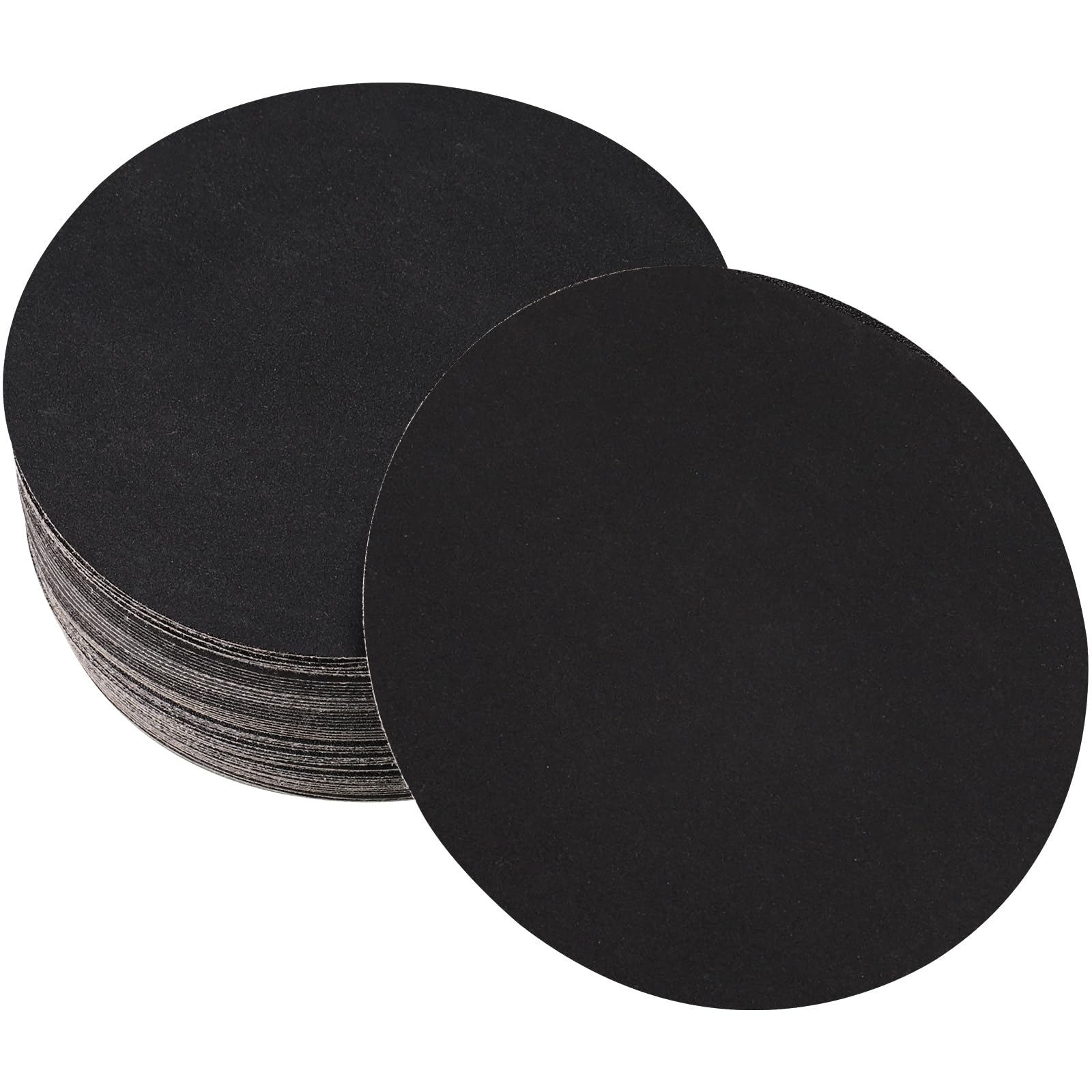 POTUINOM 6 inch No Hole Sanding Discs 150 Grit 30Pcs, Wet Dry Orbital Sander Hook and Loop Sandpaper Disc, Best for Metal,Automotive Polishing