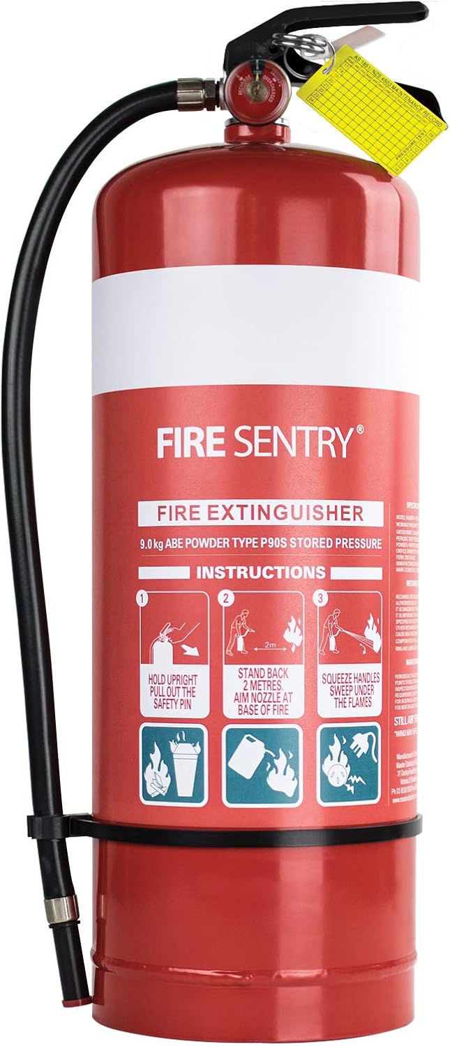 Fire Sentry Fire Extinguisher Dry Powder 9.0kg 10A:80B:E : Amazon.com ...