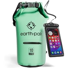 Earth Pak Waterproof Dry Bag with Zippered Pocket - Waterproof Dry Bag Backpack Keeps Gear Dry