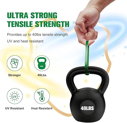 Miniatura 3 de 200 bridas de nailon de 8 pulgadas, color verde, multiuso, autobloqueo, bridas de plástico ultra fuertes con resistencia a la tracción de 40 libras