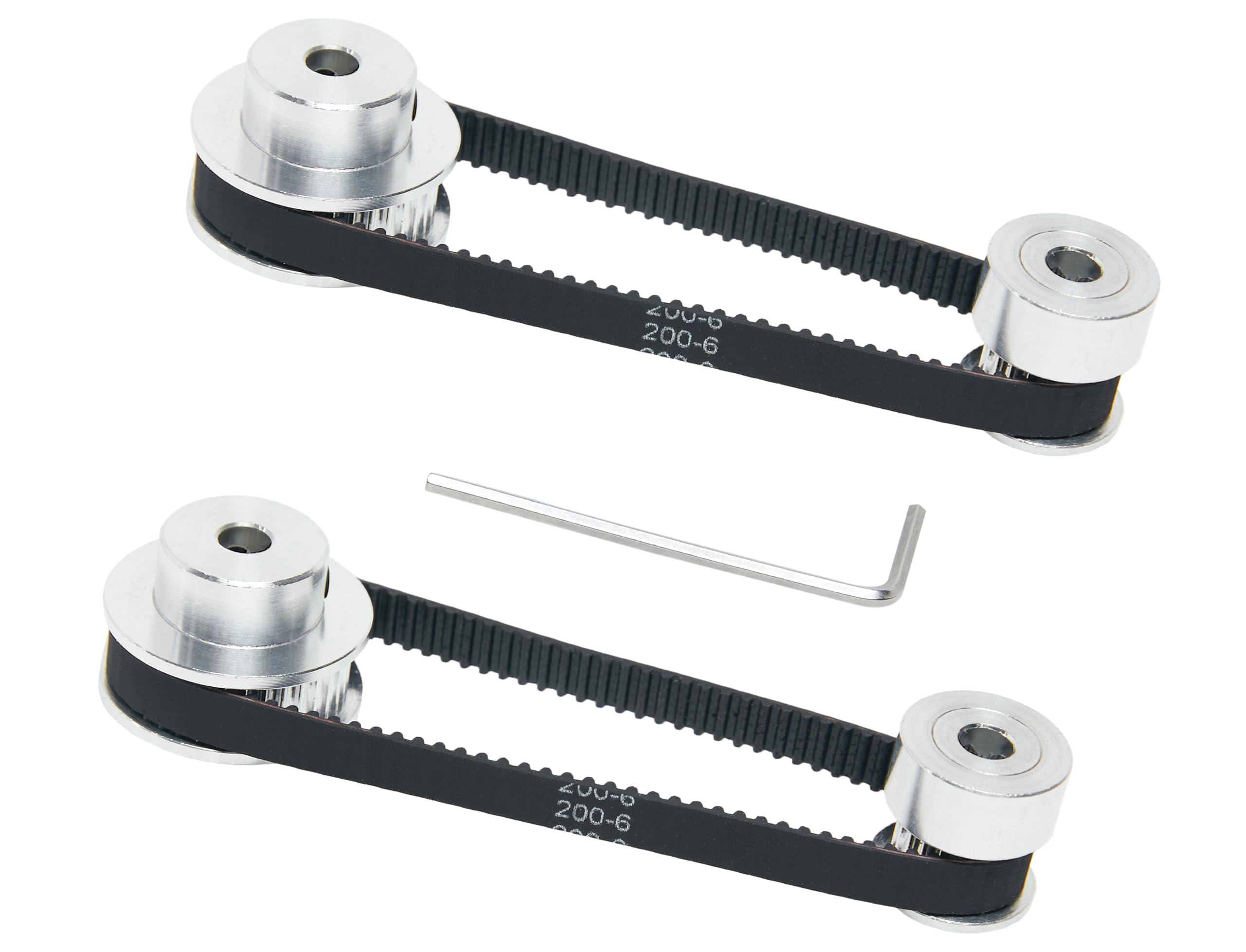 2PCS Set 2GT Aluminum Timing Pulley 20&60 Teeth 6.35mm Bore Synchronous Wheel with 2PCS Length 200mm Width 6mm Belt (20-60T-6.35B-6) — Amazon image 12