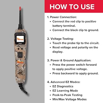 Power Probe 3EZ Circuit Tester with Case & Accessories (PP3EZCAMOAS)