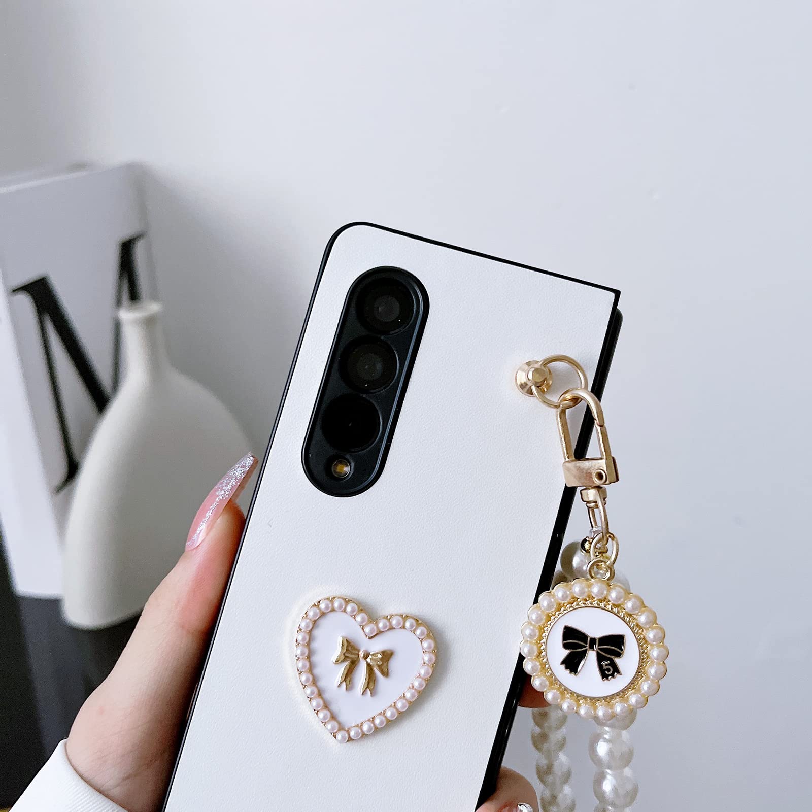 Omio Designed for Samsung Galaxy Z Fold 4 Case with Strap Cute