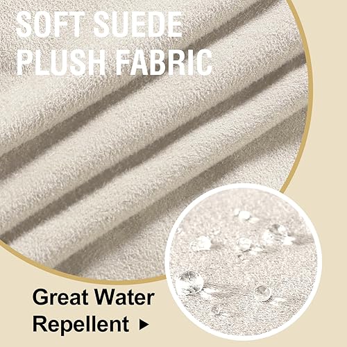 Miniatura 4 de H.VERSAILTEX Fundas de cojín individuales elásticas para sofá, fundas de cojín de gamuza suave, funda lavable para sofá modular (funda de sofá de 3