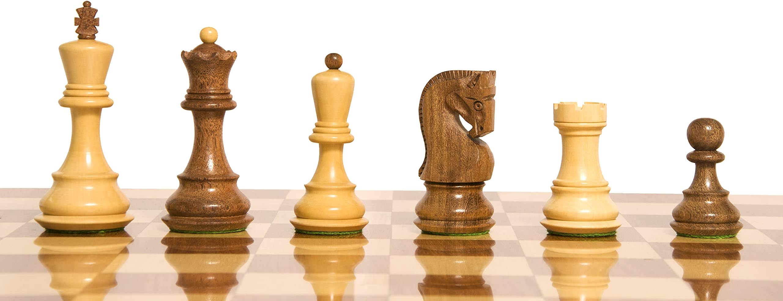 Master of Chess Scacchiera in Legno da Torneo 42 cm - Intarsiato Scacchiera Portatile - Grandi Set di Scacchi Pieghevoli per Bambini e Adulti - Con Figure STAUNTON NO.4
