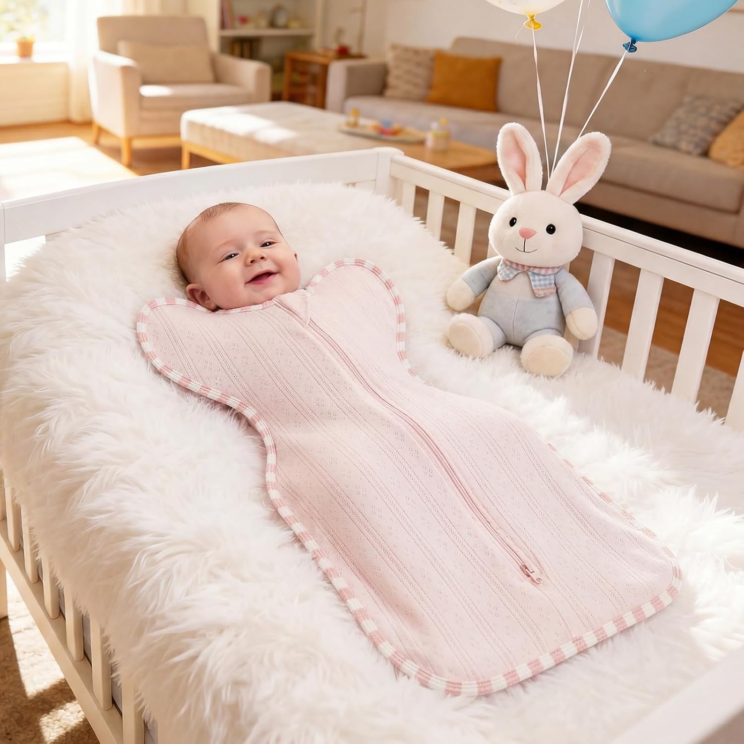 AMAWMW Baby Swaddle Sleep Sacks 0-6 Months, Transitional Swaddles Bag, Self-Soothing Swaddle for Newborns, Newborn Essentials