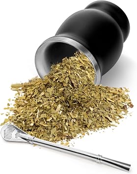 Cididu Yerba Mate Cup and Bombilla Kit, 8oz Yerba Mate Gourd, Double Walled Tea Cup Set, 304 Stainless Steel Traditional Mate Cups, Insulated Gourd Cup with Straw Lid and Cleaning Brush, Easy to Clean