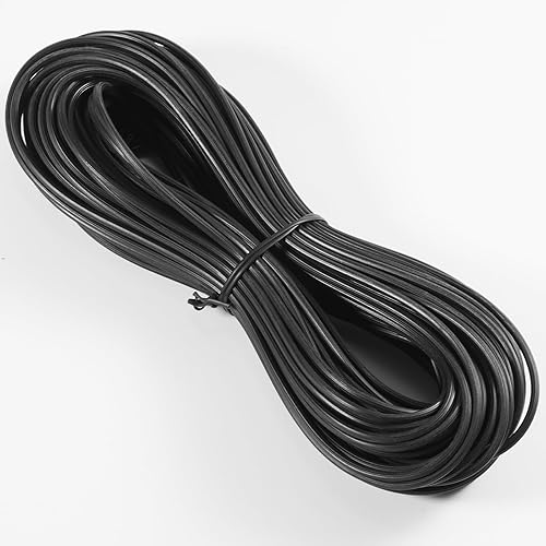 Miniatura 1 de FLYZZZ Ranura para ventana de 0.125 pulgadas x 100 pies, redonda, negra, para reparación de pantalla de ventana, adecuada para ancho de ranura