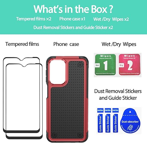 Miniatura 2 de Jeylly Funda para Samsung Galaxy A23A32 5GA13 4GA13 5G, A04A04S, funda de doble capa a prueba de golpes, híbrida de policarbonato duro, mango