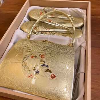 【新品未使用】貝細工　和装　バッグ・草履セット Amazon.co.jp: 未使用 貝細工 和装 バッグ・草履セット