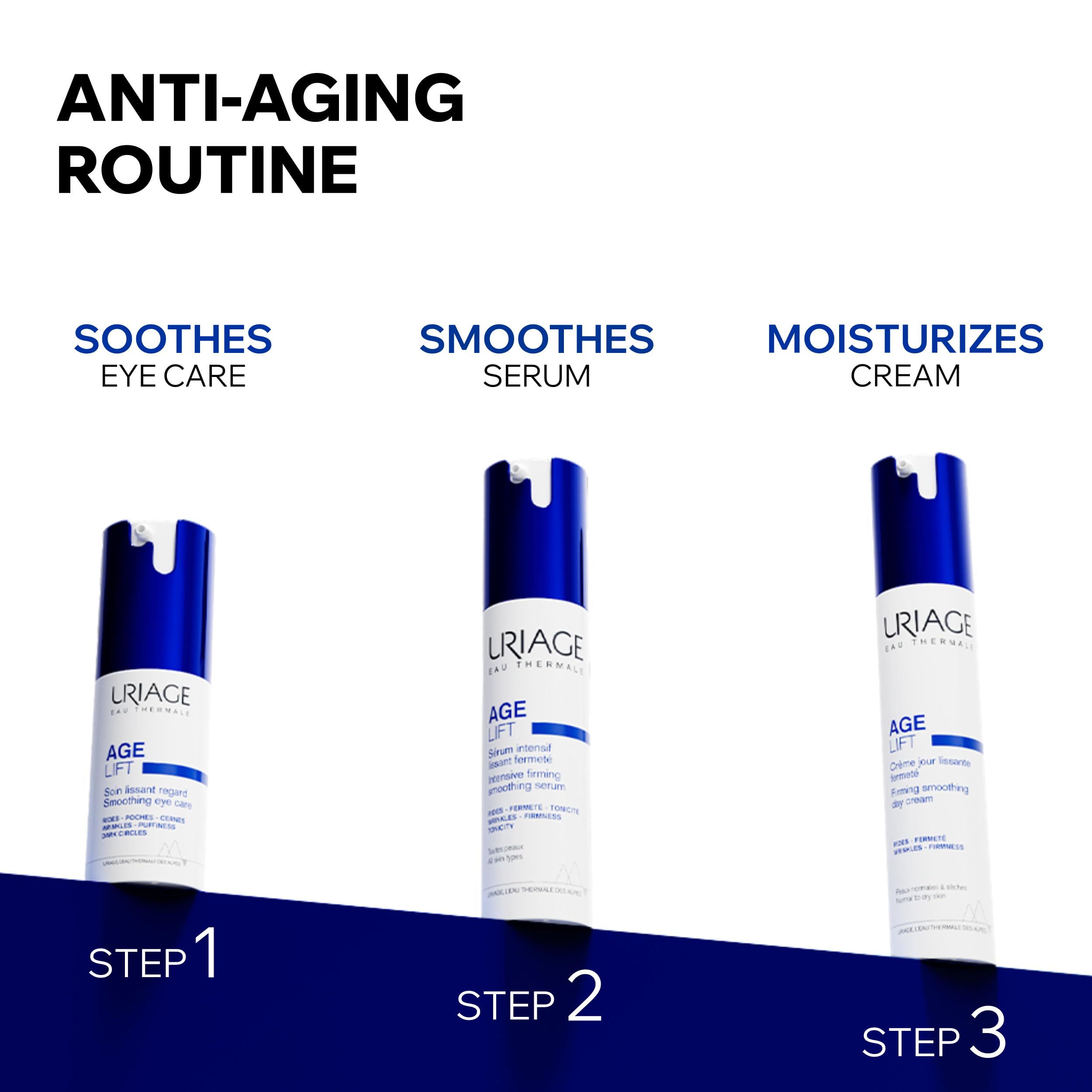 URIAGE AGE LIFT Crema antietà con RETINOLO - ACIDO IALURONICO E BURRO DI KARITÈ - 3x meno rughe, 3x pelle più elastica - Crema vellutata rassodante - Pelle da normale a secca - Anche sensibile