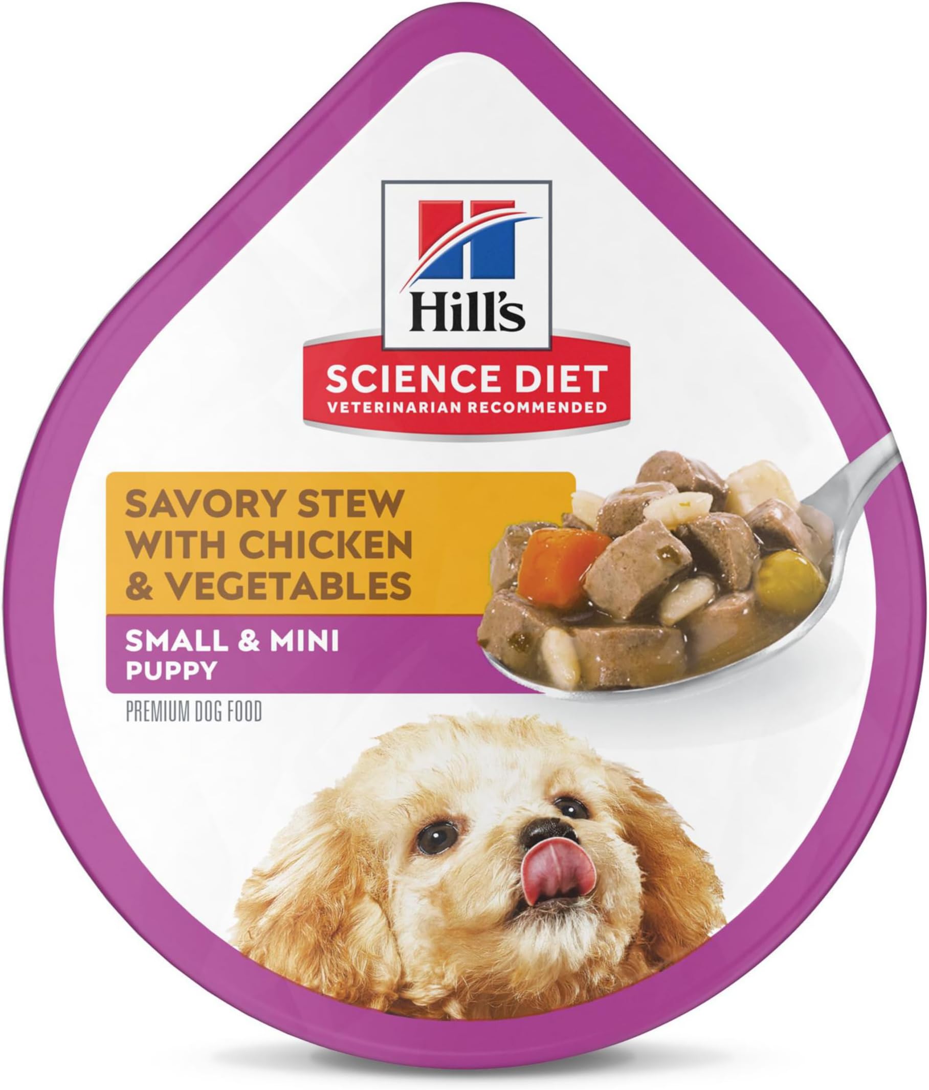 Puppy Small & Mini Wet Dog Food, Chicken & Vegetables, 3.5 oz. Trays, 12-Pack