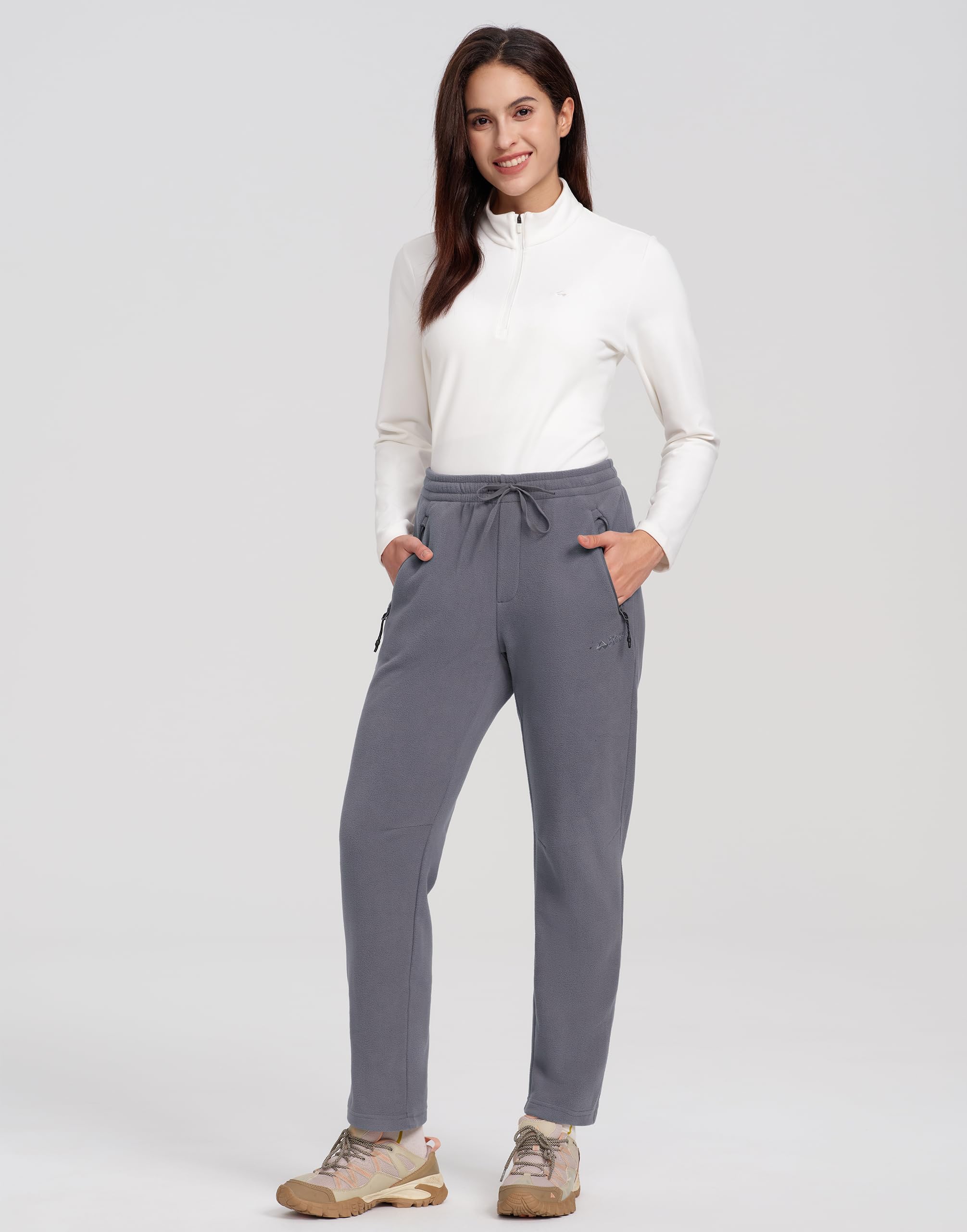 Pioneer Camp Winter Jogginghose Damen mit Sherpa Fleece – Warm gefütterte mit 2 Taschen, Anti-Pilling, Winddicht & atmungsaktiv
