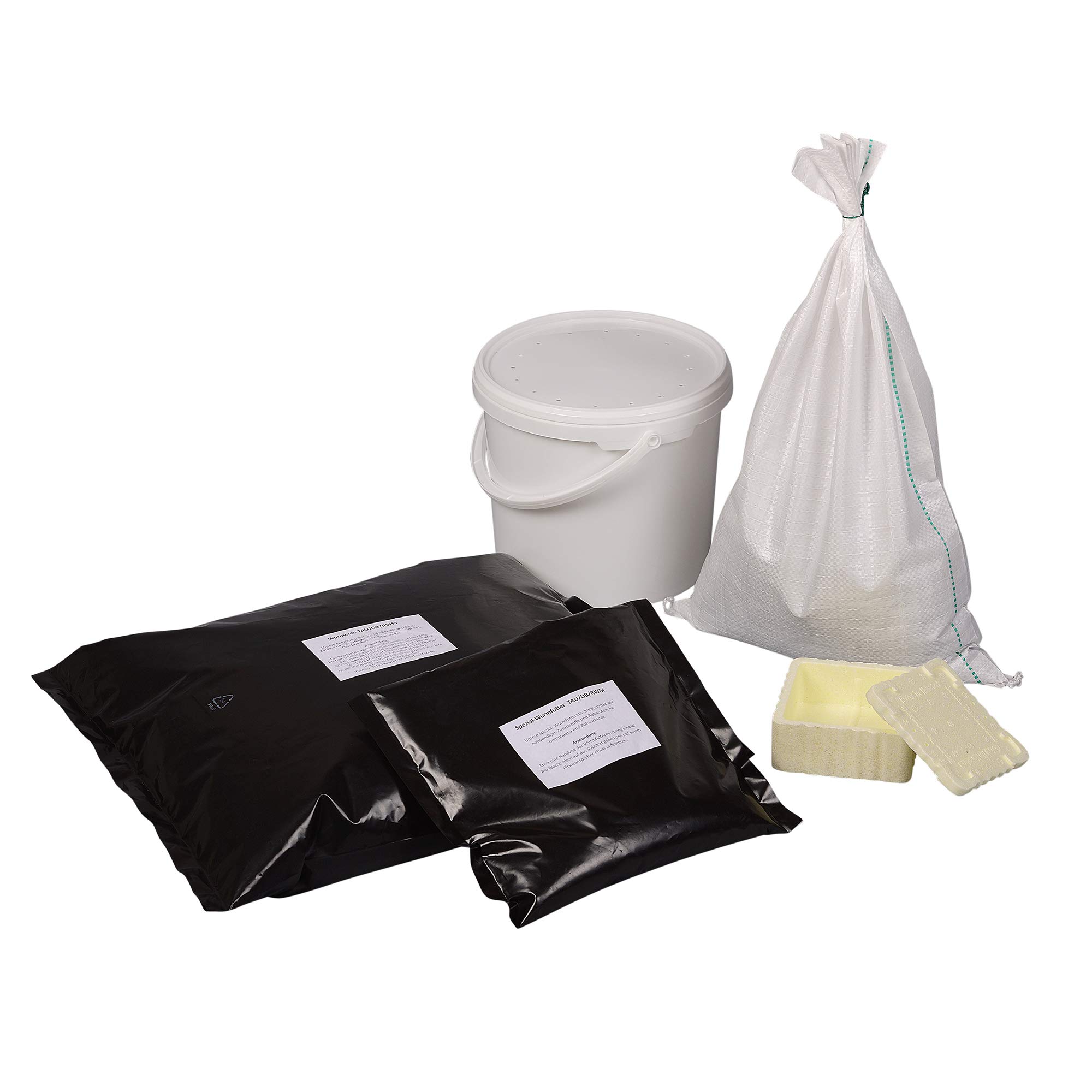 Natursache I Futterwürmer Set - Klein - für Aufzucht junger Kleiner Fische, Vögel, Amphibien, Reptilien und Säugetiere (0,5 kg)