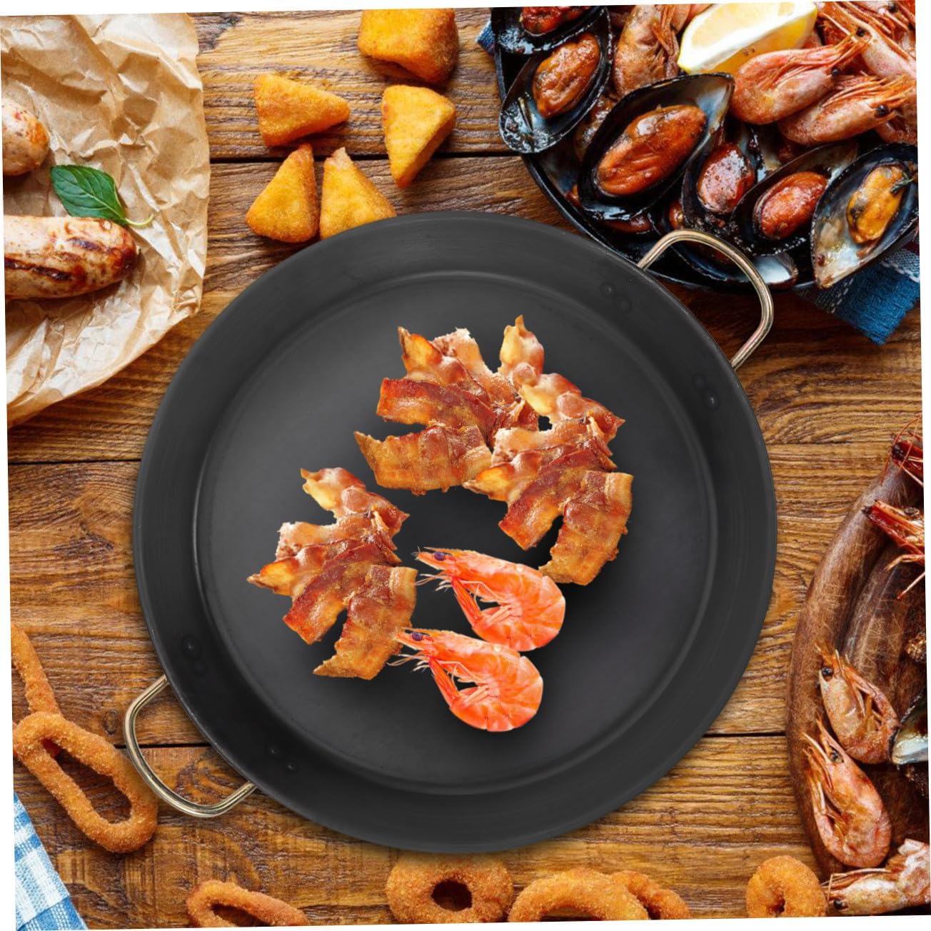 VOSAREA Thickened Double-sided Flip Frying Pan Non-stick Skillet Cooking Pan for Eggs Pancakes Crepes