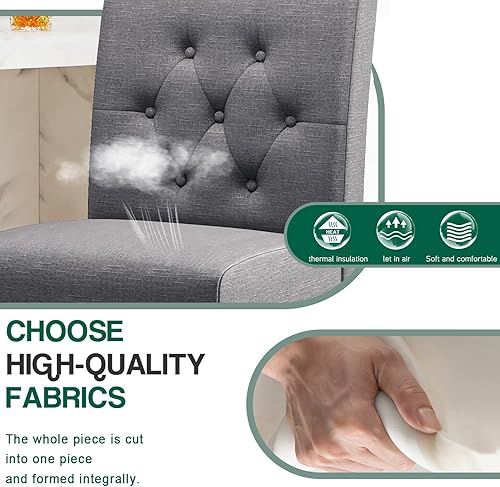 Miniatura 6 de Taburetes de bar de 30 pulgadas de altura de mostrador de 2 y 4 con respaldo de tela, sillas de bar modernas con altura de asiento, taburetes de