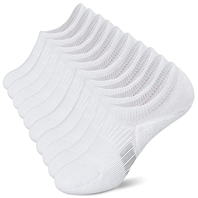 No Show Socks Womens Athletic Cushion Ankle Footies Low Cut 5-6 Pairs