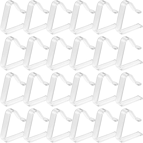 GothaBach 24 clips de plástico transparente para manteles, clips de plástico para mantel, soporte para mantel de Navidad, hogar, fiesta, interior y