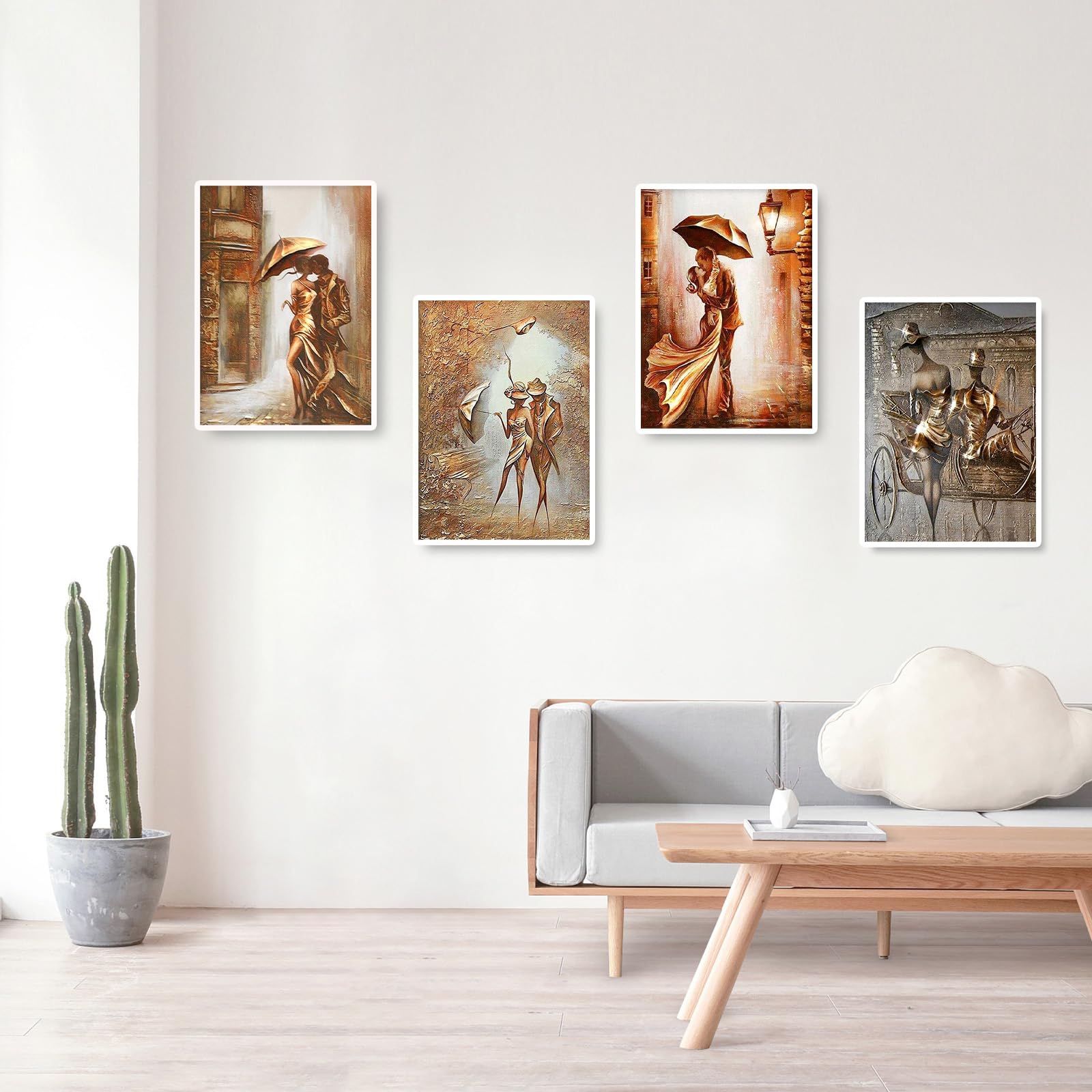 TDFERAN /30 x 40 cm 5D 4 Set Fai Da Te Diamond Painting Astratto