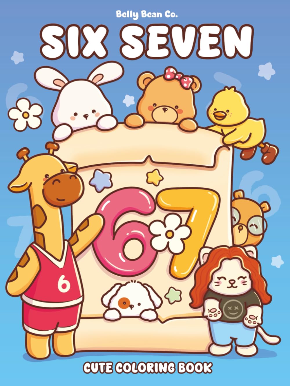 Cute & Cozy Six Seven Coloring Book: A Relaxing Coloring Book with Trendy Cute Designs, Cozy Scenes, and Simple Pages for Stress Relief