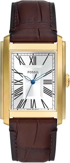 Fossil Men's Carraway Quartz Stainless Steel Three-Hand Watch, Color: Silver (Model: FS6008)