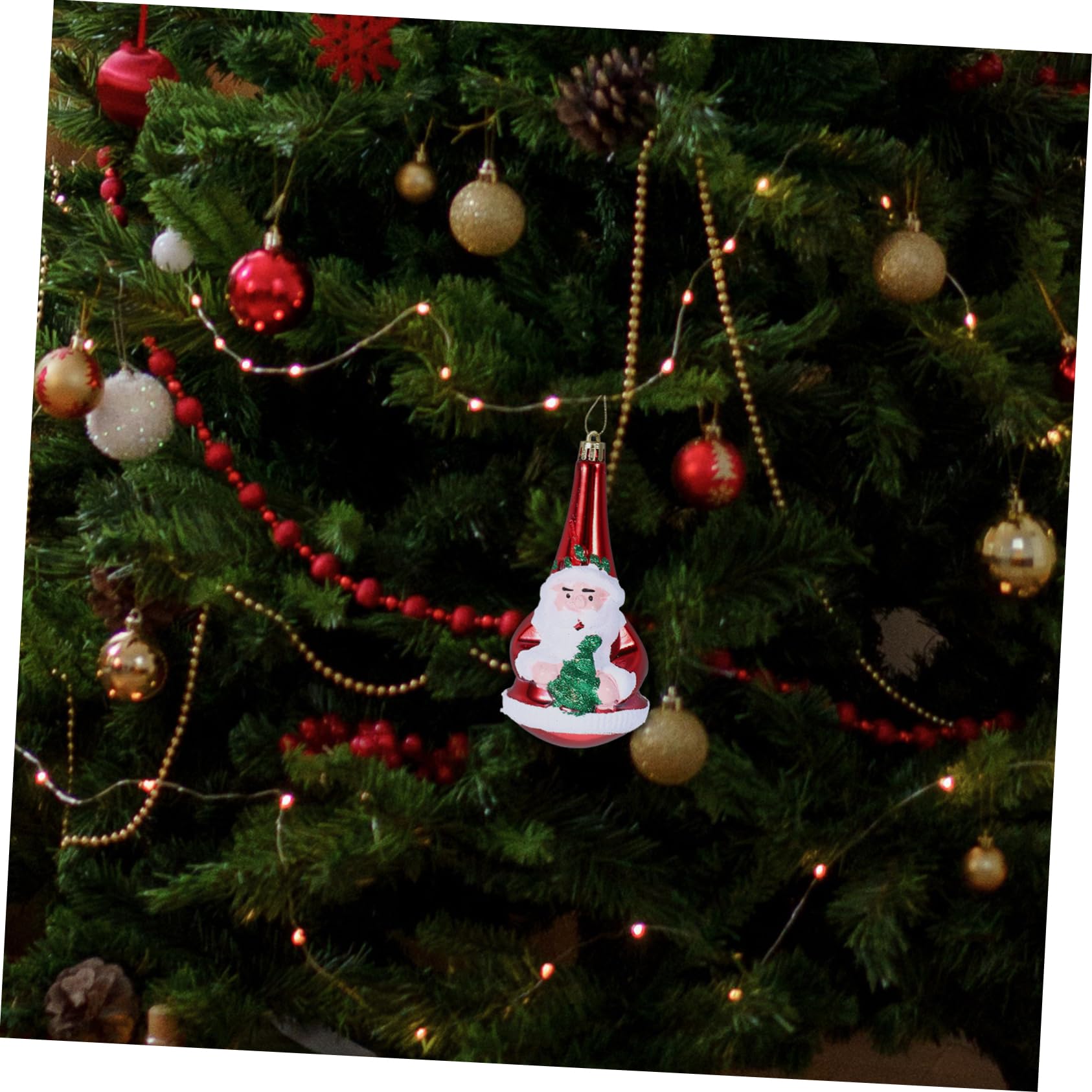 PRETYZOOM 15 STK Christbaumschmuck Weihnachtskugel-anhänger Weihnachtsbaum Hängen Weihnachtsmann-anhänger Hängende Weihnachtskugeln Weihnachtsbaum Charms Plastik