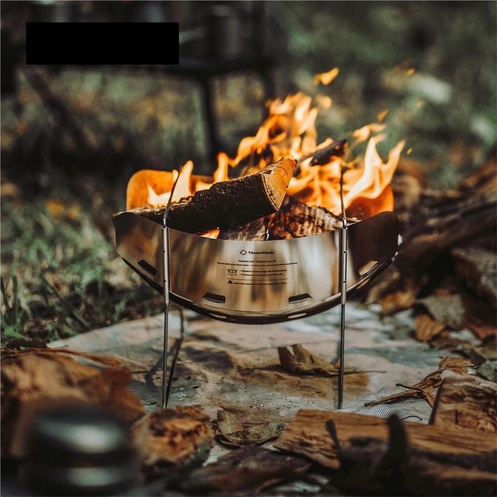 Feuerschale Klappbarer Campingkocher Im Freien | Schnell installierte Feuerstelle for Wandern, Heizen, Kochen