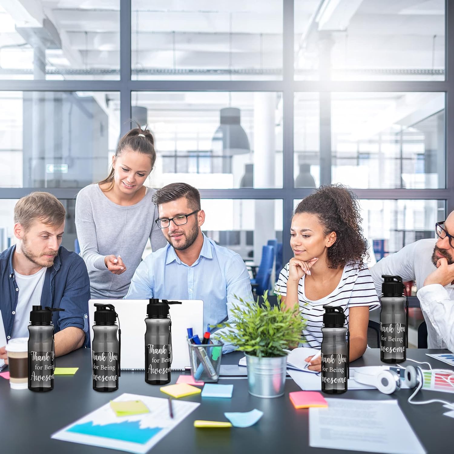 Gerrii 30 Pcs Staff Appreciation Gift Bulk Christmas Employee Appreciation Gifts Water Bottles Bulk 20.3 oz Thank You for Being Awesome Water Bottles for Nurse Coworker Employees Team Teacher - Image 6