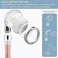 Vista 4 de Filtered Handheld Shower Head - High Pressure 3 Spray Setting Showerhead Filter For Hard Water - For Dry Skin & Hair