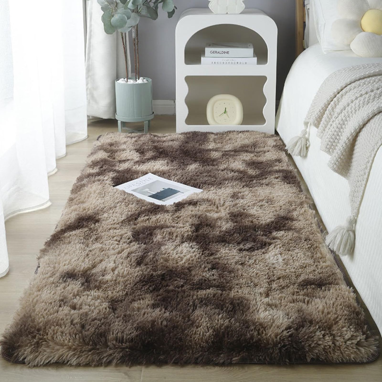 Tapis moelleux pour salon avec dessous antidérapant 85 x 315 cm