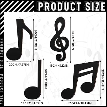 Amazon.co.jp: ト音記号4点 壁装飾 音符 壁アート 音符 壁 音符