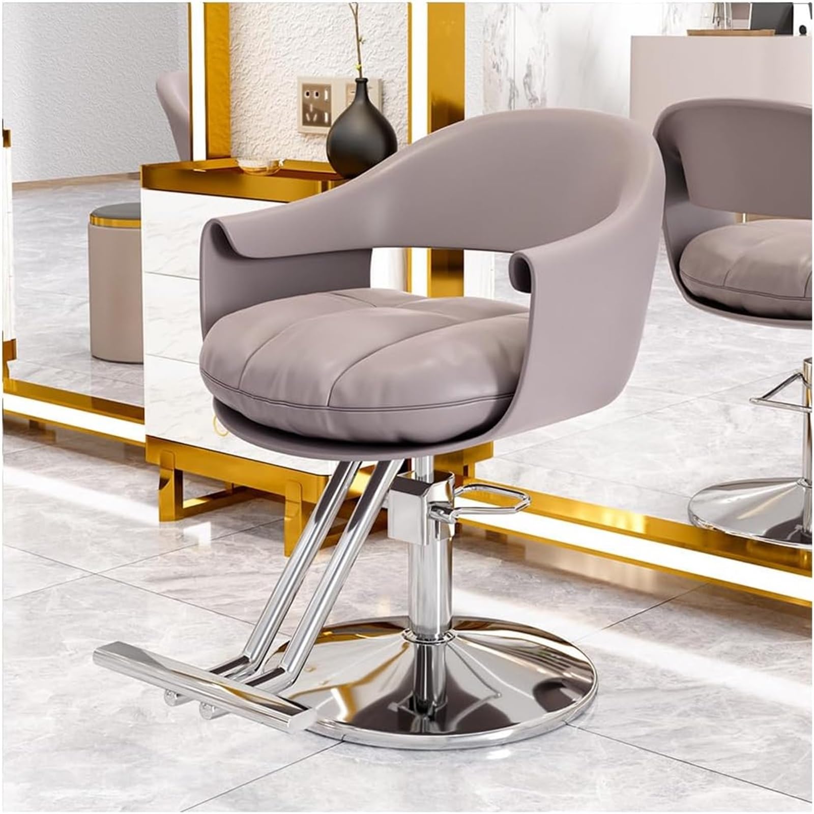 Generico Poltrona da Barbiere idraulica Regolabile, Poltrona da Salone Girevole a 360° per Parrucchieri, Poltrona da Parrucchiere Multiuso per Uso Domestico e Professionale, Design Comodo e Durevole